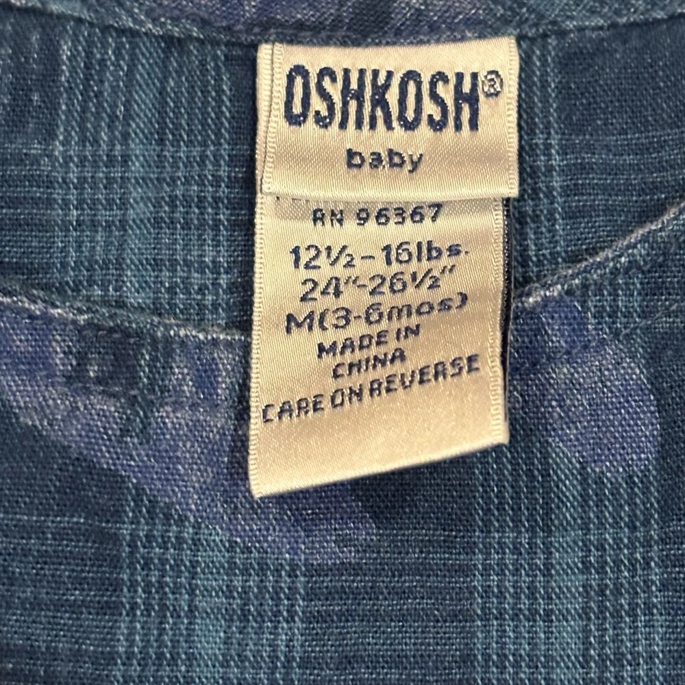 Vintage / Y2K OshKosh B'gosh Blue‎ Fish Print Romper